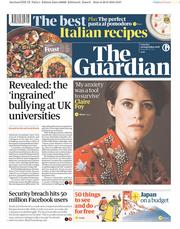 The Guardian (UK) Newspaper Front Page for 29 September 2018