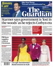 The Guardian (UK) Newspaper Front Page for 29 September 2021