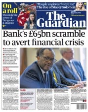 The Guardian front page for 29 September 2022