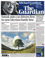 The Guardian front page for 29 September 2023