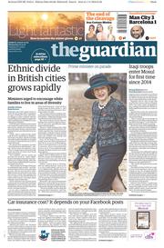 The Guardian (UK) Newspaper Front Page for 2 November 2016