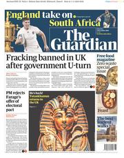 The Guardian (UK) Newspaper Front Page for 2 November 2019