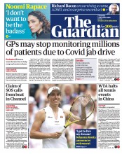 The Guardian (UK) Newspaper Front Page for 2 December 2021