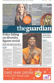 The Guardian (UK) Newspaper Front Page for 2 January 2016