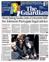 The Guardian (UK) Newspaper Front Page for 2 February 2023