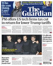The Guardian front page for 2 April 2025