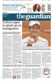 The Guardian (UK) Newspaper Front Page for 2 June 2016