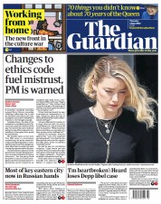 The Guardian (UK) Newspaper Front Page for 2 June 2022