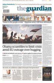 The Guardian (UK) Newspaper Front Page for 2 July 2013