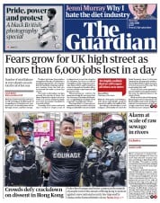 The Guardian (UK) Newspaper Front Page for 2 July 2020