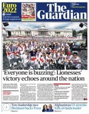 The Guardian front page for 2 August 2022