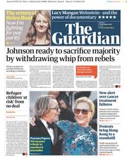 The Guardian (UK) Newspaper Front Page for 2 September 2019