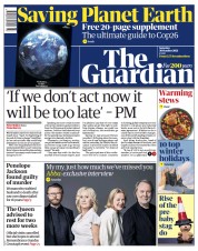 The Guardian (UK) Newspaper Front Page for 30 October 2021