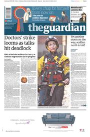 The Guardian (UK) Newspaper Front Page for 30 December 2015