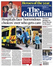 The Guardian (UK) Newspaper Front Page for 30 December 2020