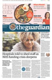 The Guardian (UK) Newspaper Front Page for 30 January 2016