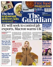 The Guardian (UK) Newspaper Front Page for 30 January 2021