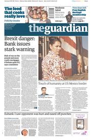 The Guardian (UK) Newspaper Front Page for 30 March 2016