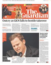 The Guardian (UK) Newspaper Front Page for 30 March 2018