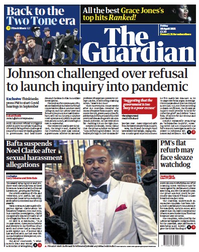 The Guardian Newspaper Front Page (UK) for 30 April 2021