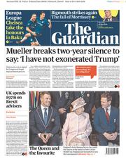 The Guardian (UK) Newspaper Front Page for 30 May 2019