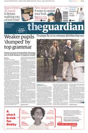 The Guardian (UK) Newspaper Front Page for 30 August 2017