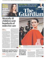 The Guardian (UK) Newspaper Front Page for 30 August 2018