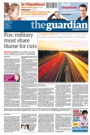 The Guardian Newspaper Front Page (UK) for 30 September 2011