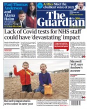 The Guardian front page for 31 December 2021