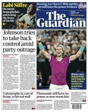 The Guardian (UK) Newspaper Front Page for 31 January 2022