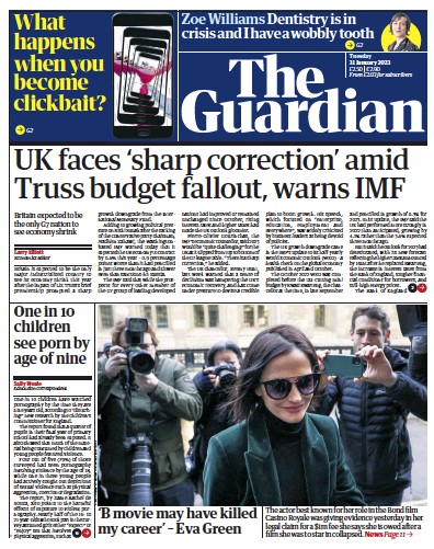 The Guardian Newspaper Front Page (UK) for 31 January 2023
