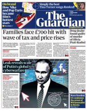 The Guardian (UK) Newspaper Front Page for 31 March 2023