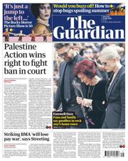 The Guardian front page for 31 July 2025