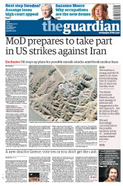 The Guardian (UK) Newspaper Front Page for 3 November 2011