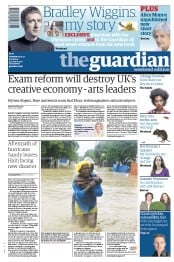 The Guardian Newspaper Front Page (UK) for 3 November 2012