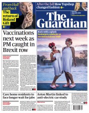 The Guardian (UK) Newspaper Front Page for 3 December 2020