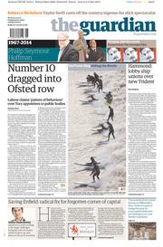 The Guardian (UK) Newspaper Front Page for 3 February 2014
