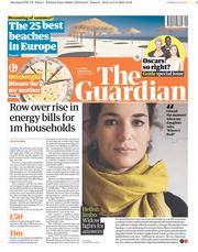 The Guardian (UK) Newspaper Front Page for 3 March 2018