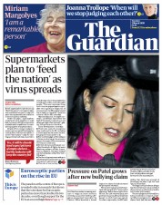 The Guardian (UK) Newspaper Front Page for 3 March 2020