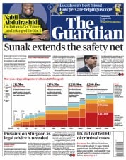 The Guardian (UK) Newspaper Front Page for 3 March 2021