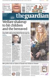 The Guardian (UK) Newspaper Front Page for 3 April 2017