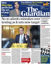 The Guardian (UK) Newspaper Front Page for 3 April 2020