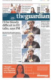 The Guardian (UK) Newspaper Front Page for 3 May 2017