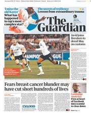 The Guardian (UK) Newspaper Front Page for 3 May 2018