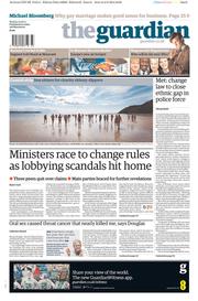 The Guardian (UK) Newspaper Front Page for 3 June 2013