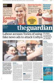 The Guardian (UK) Newspaper Front Page for 3 June 2017