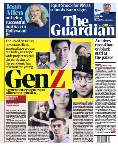 The Guardian Newspaper Front Page (UK) for 3 June 2021