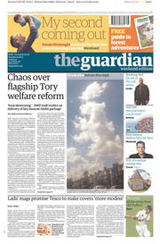 The Guardian Newspaper Front Page (UK) for 3 August 2013