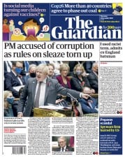 The Guardian (UK) Newspaper Front Page for 4 November 2021