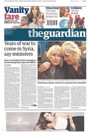 The Guardian (UK) Newspaper Front Page for 4 December 2015
